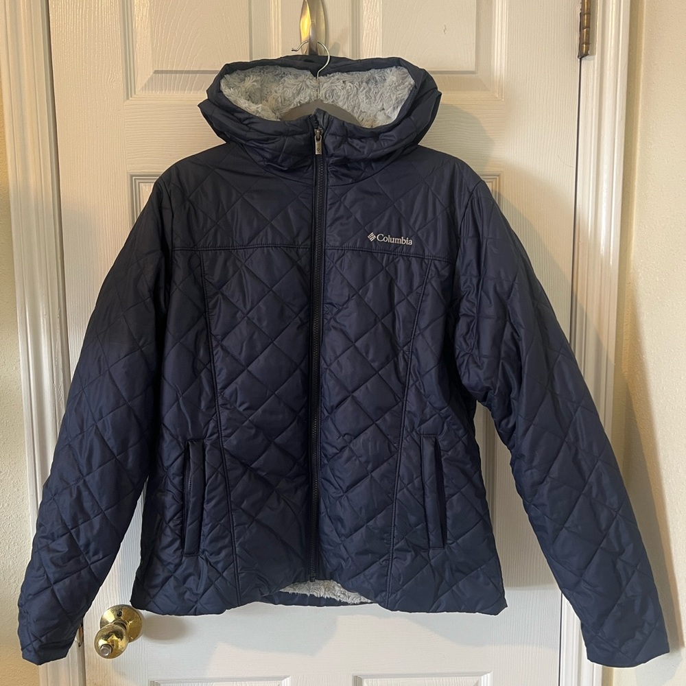 Columbia fuzzy rain coat